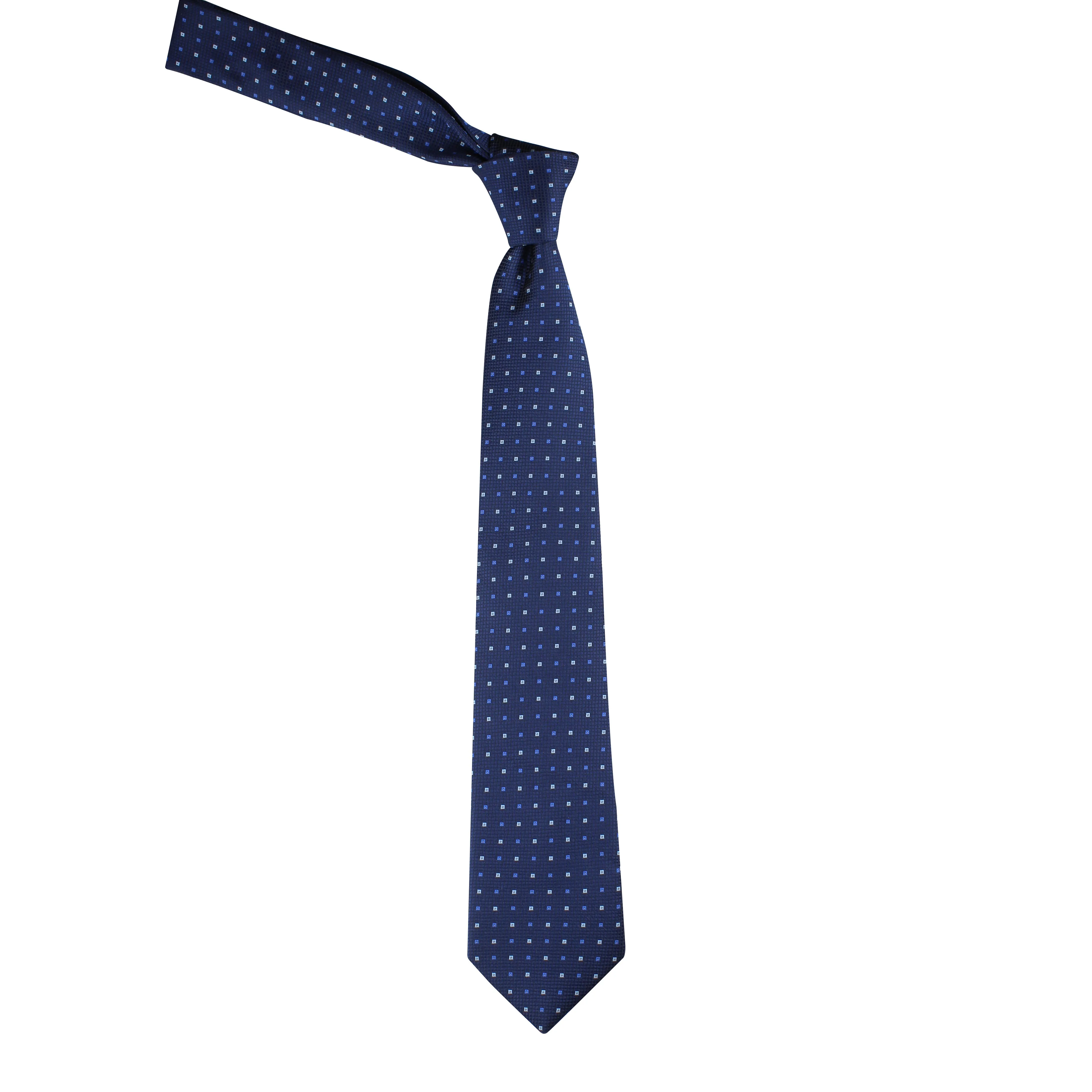 Kovove The Blue Treat Checkered Necktie and Pocket Square Gift Box