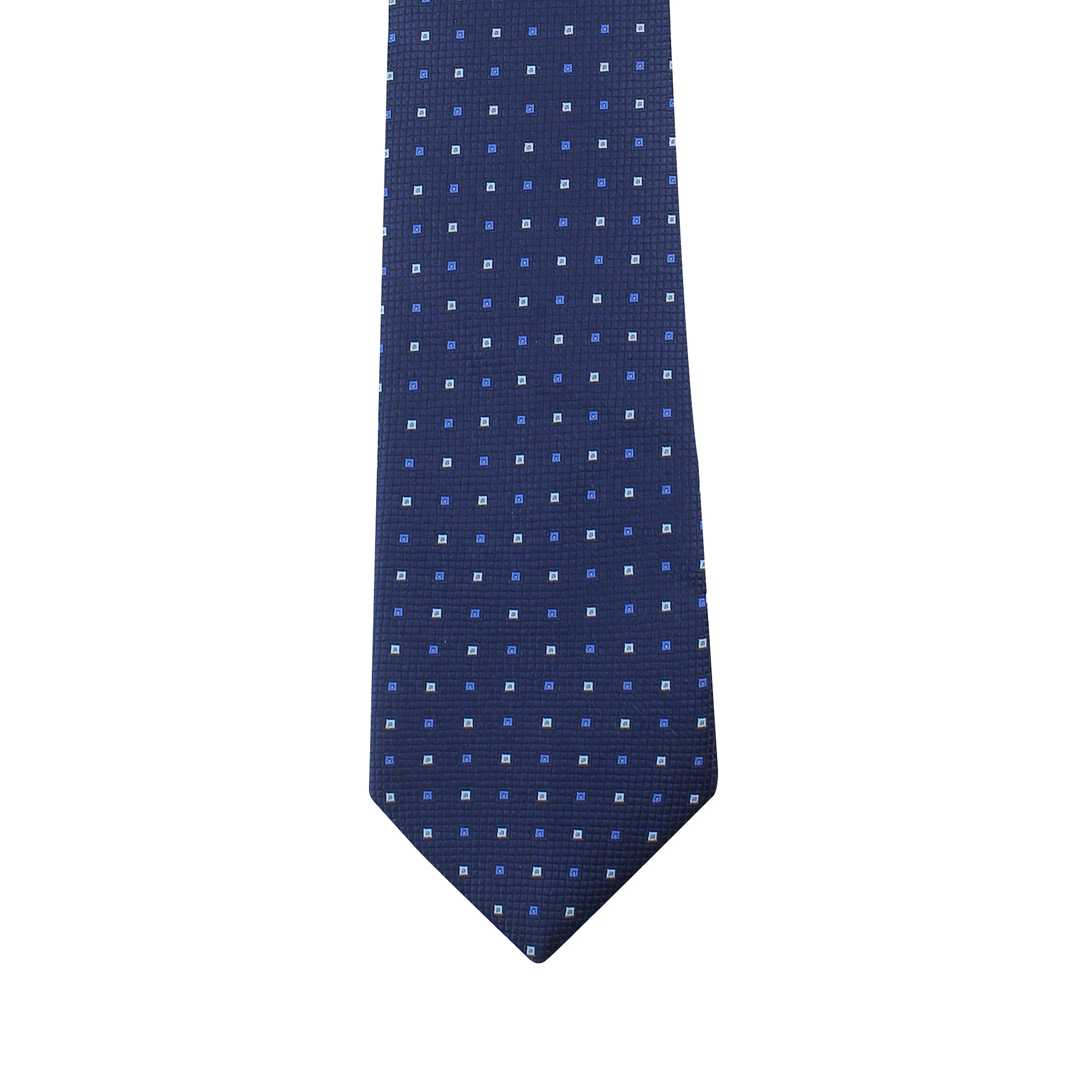 Kovove The Blue Treat Checkered Necktie and Pocket Square Gift Box