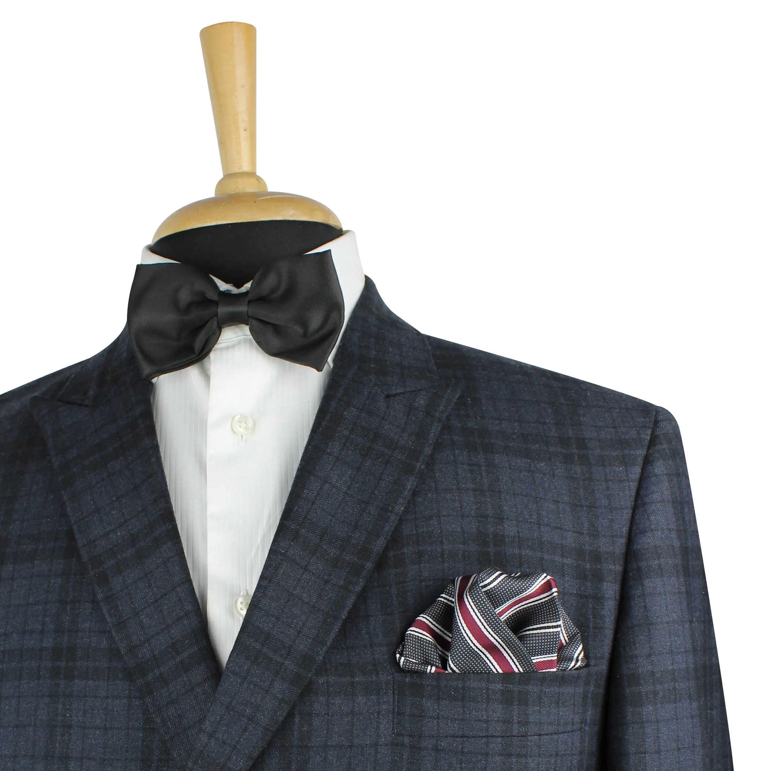 Kovove The Divine Striped Grey Necktie and Pocket Square Gift Box