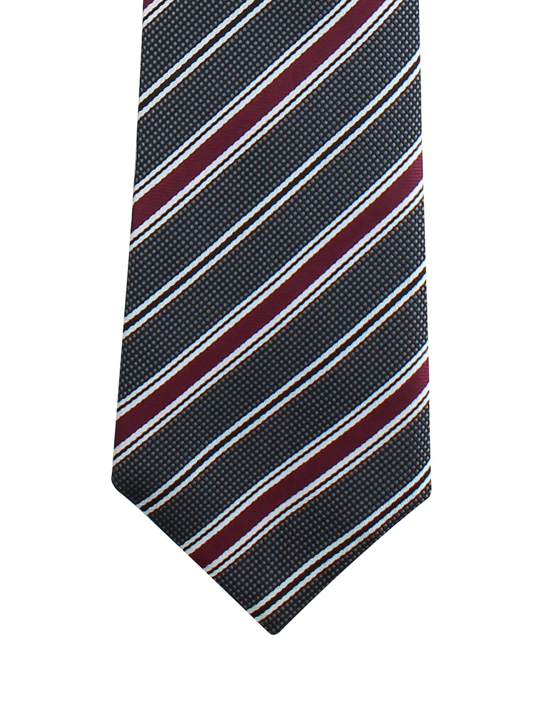 Kovove The Divine Striped Grey Necktie and Pocket Square Gift Box