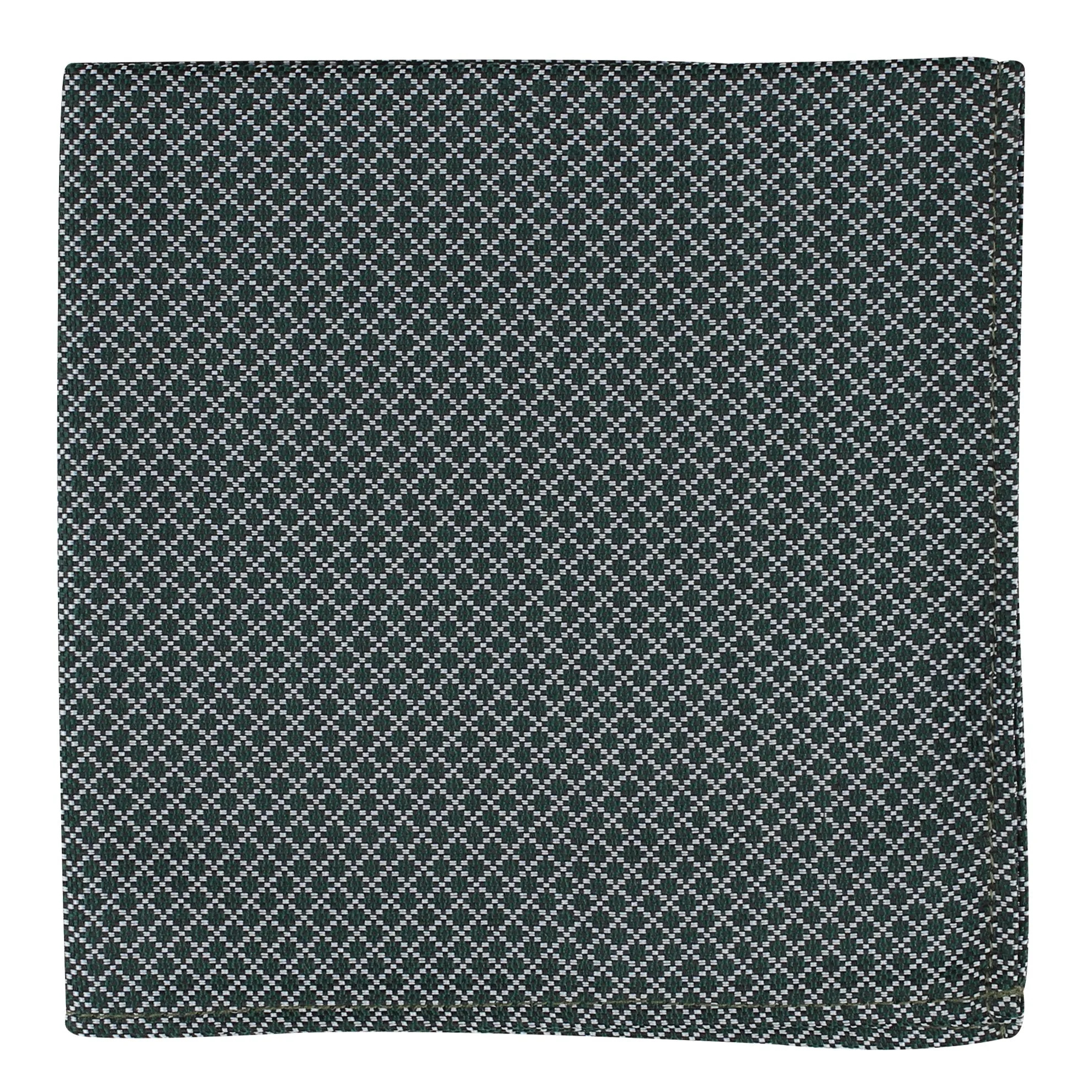 Kovove The Essentials Checkered Green Pocket Square For Men