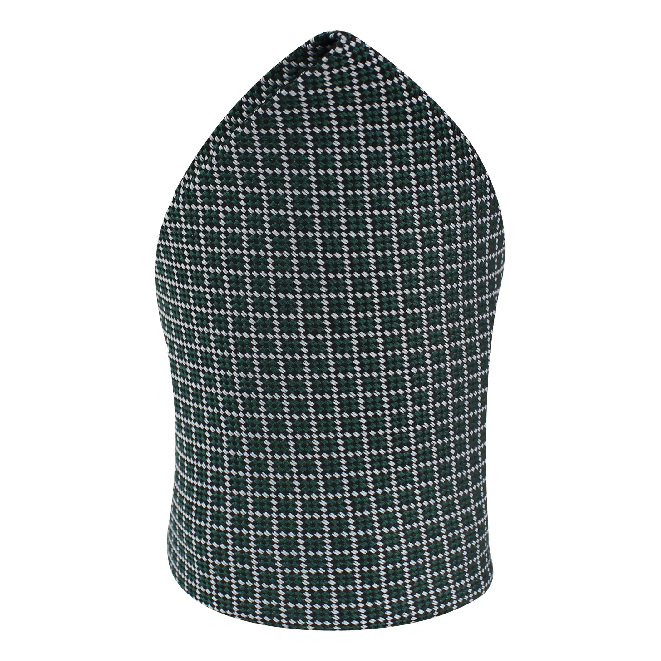Kovove The Essentials Checkered Green Pocket Square For Men