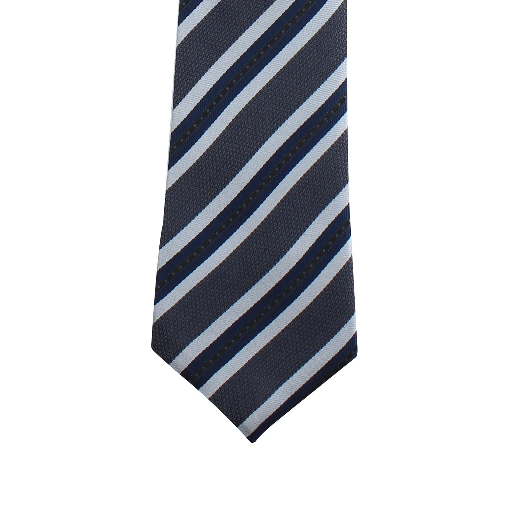 Kovove The Striped Affair Grey Necktie and Pocket Square Gift Box