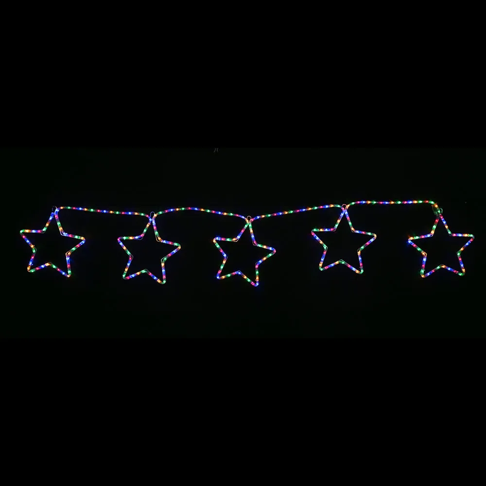 LED Ropelight 5 Stars Chain available in 2 Colors - RGBYW