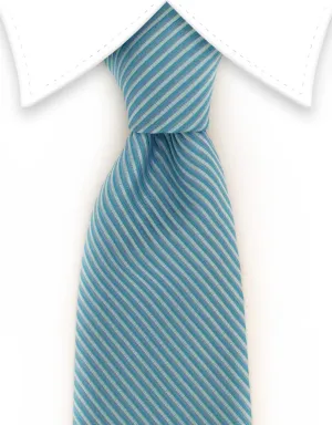 Light Blue Pinstriped Necktie