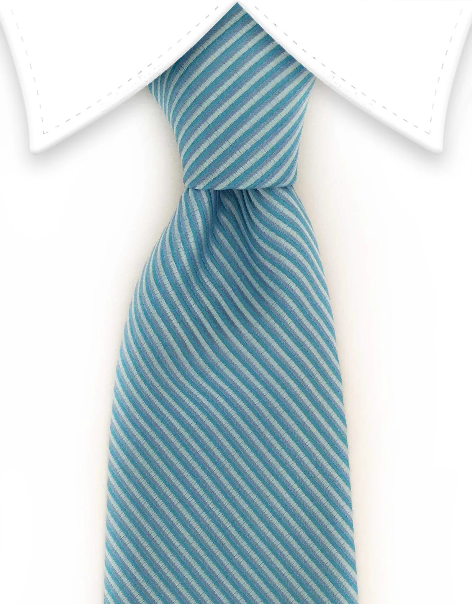 Light Blue Pinstriped Necktie