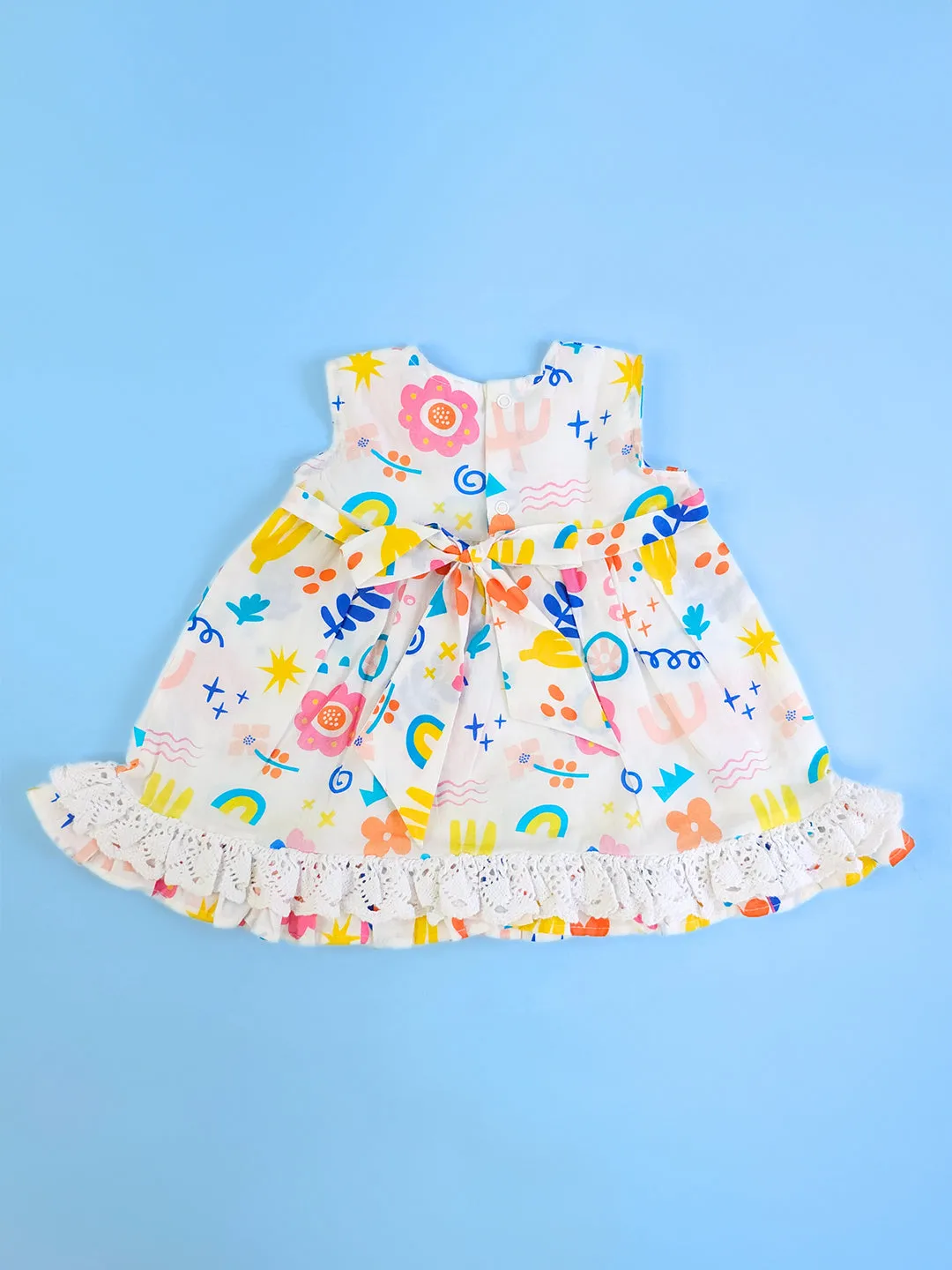 Lil Picasso - Organic Cotton Printed Baby Girl Peony Dress