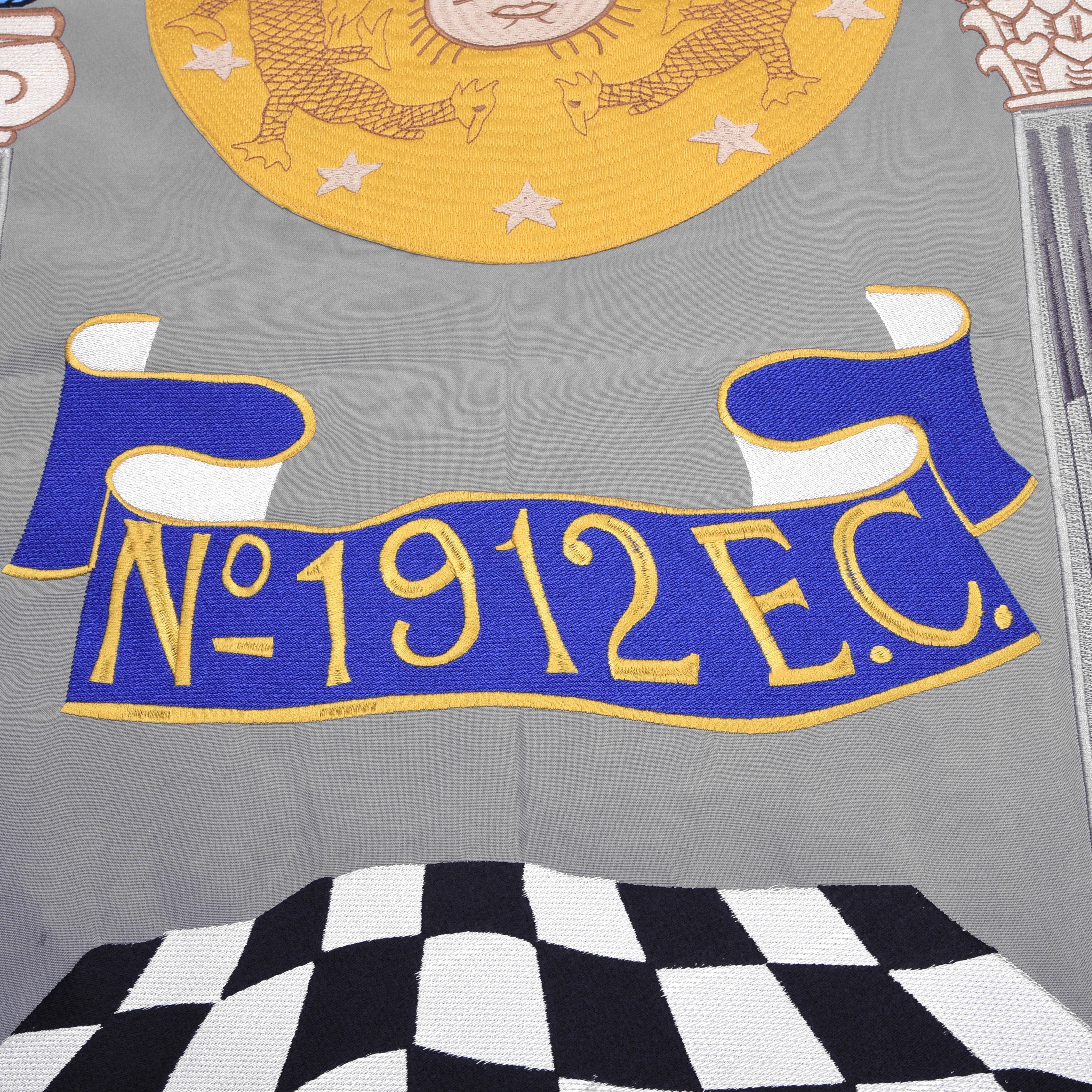 Master Mason Blue Lodge Banner - Personalized Machine Embroidery