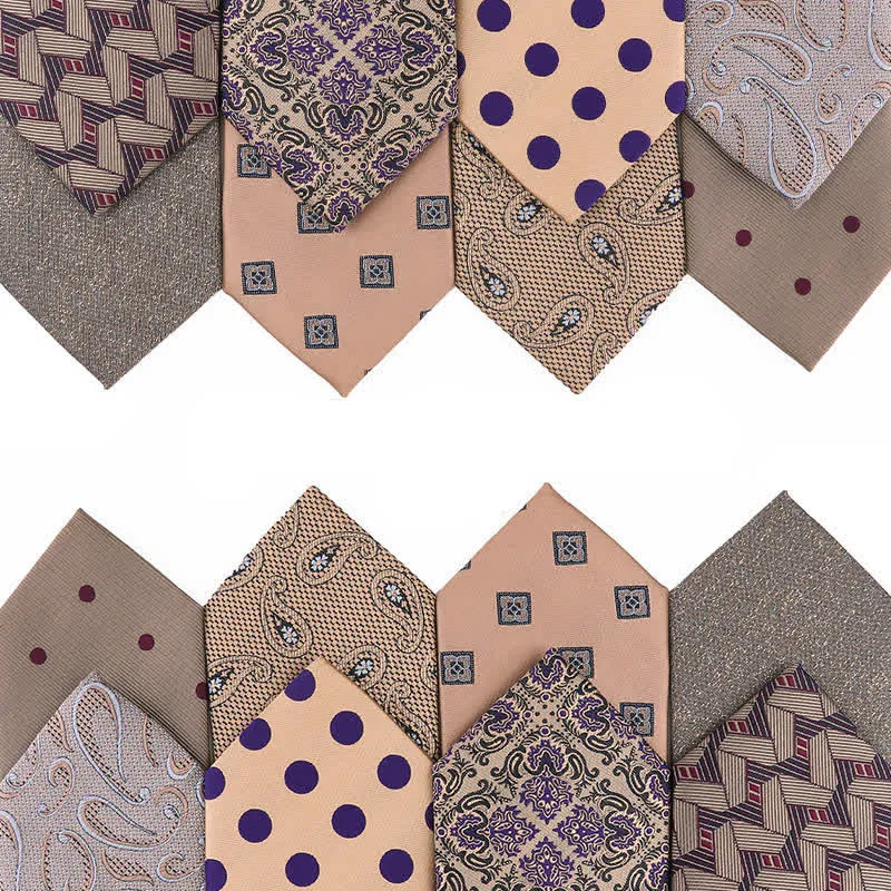 Men's British Khaki Champagne Series Necktie
