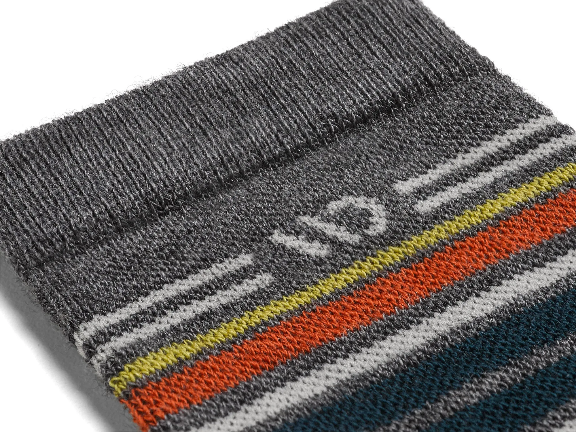 Men's Multi Stripe Midweight Micro Crew Sock