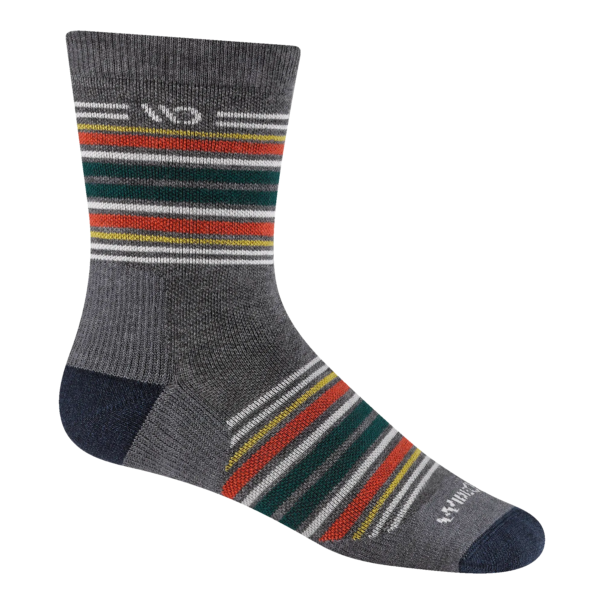 Men's Multi Stripe Midweight Micro Crew Sock