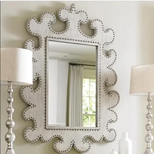 Modern Art & Craft's® Wooden Wall Mirror Frame | Window | Wall Hanging Mirror | Wall Mounted | without Mirror | Only Frame with Out Mirror (Size - 36"x24" Inch)(White)