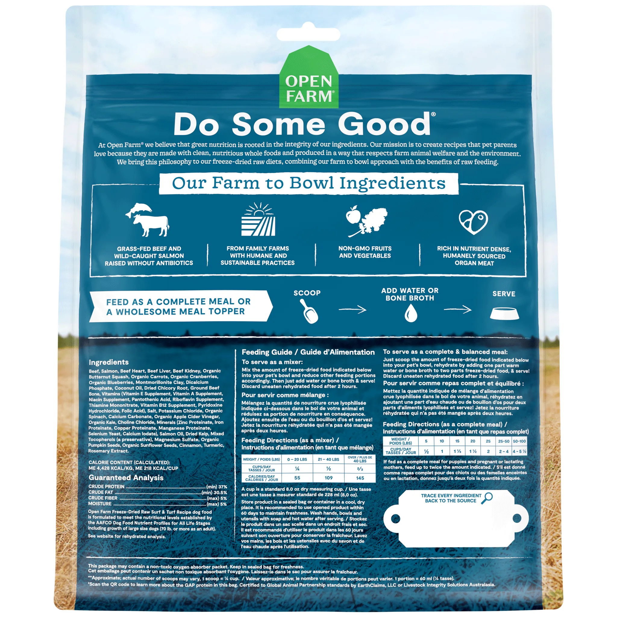 Open Farm Freeze-Dried Morsels Dog Surf & Turf 22 oz