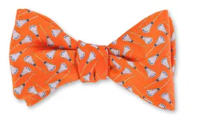 Orange Lacrosse Sticks Bow Tie  - B4186