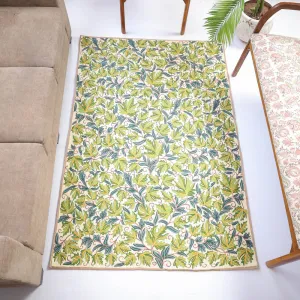 Original Chain Stitch Crewel Wool Thread Hand Embroidery Carpet (70 x 47 in)