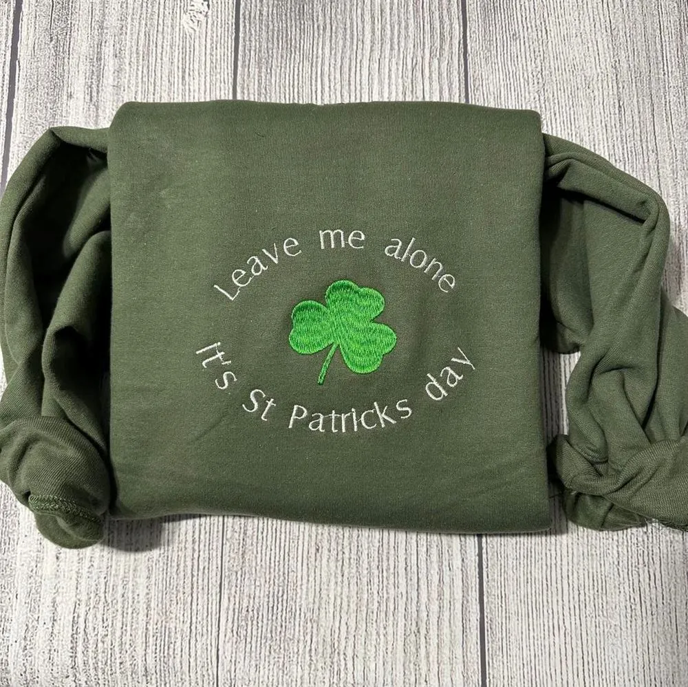 Patrick's Day Embroidered Sweatshirt, Women's Embroidered Sweatshirts