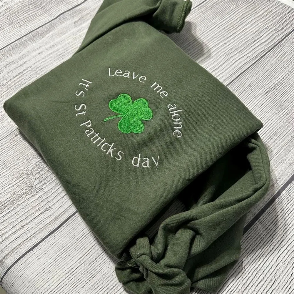 Patrick's Day Embroidered Sweatshirt, Women's Embroidered Sweatshirts