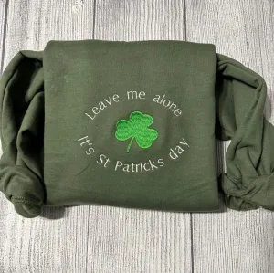 Patrick's Day Embroidered Sweatshirt, Women's Embroidered Sweatshirts