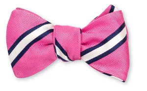 Pink Butler Stripes Bow Tie - B4988