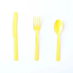 Plastic Cutlery: Yellow (18 piece set)