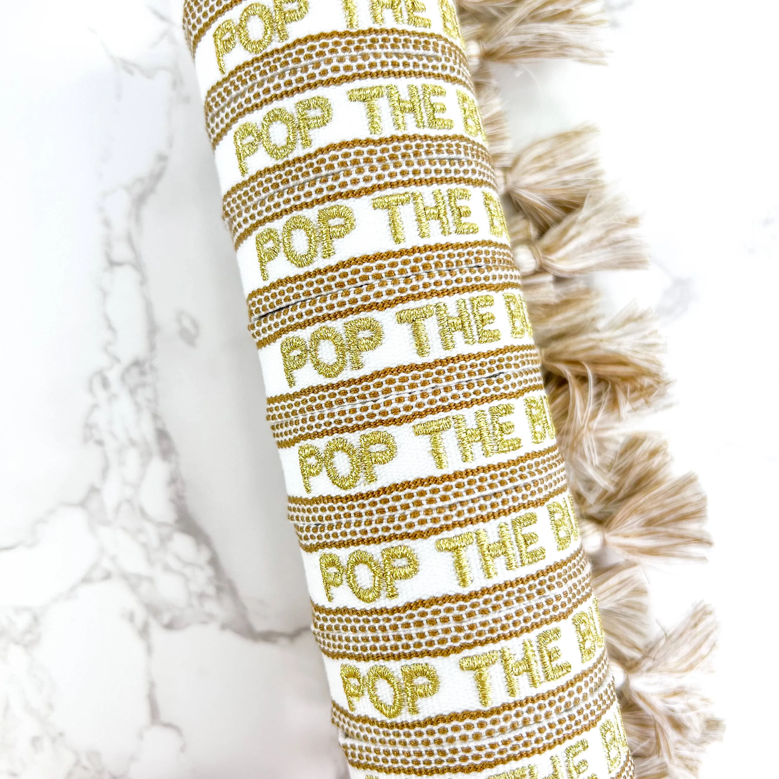 Pop The Bubbly Embroidered Bracelet
