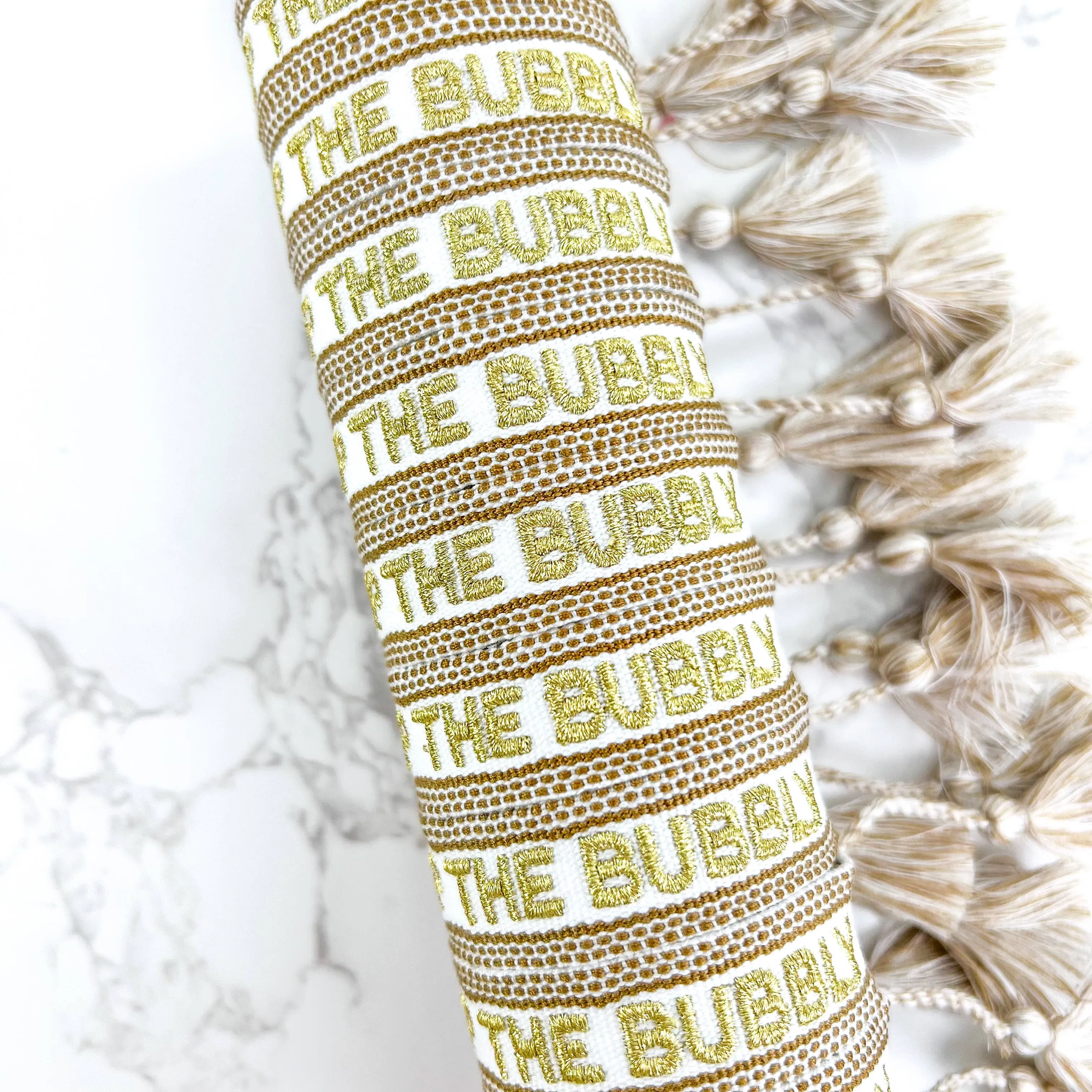 Pop The Bubbly Embroidered Bracelet