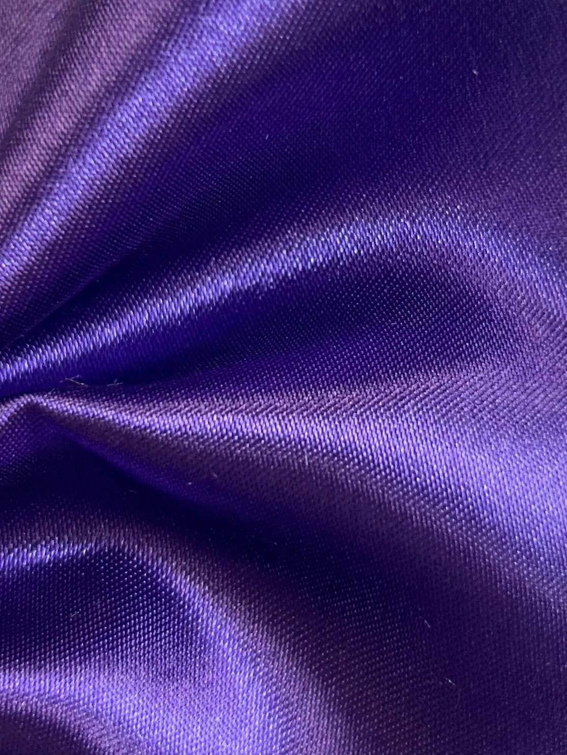 Purple Polyester Satin - Ascot