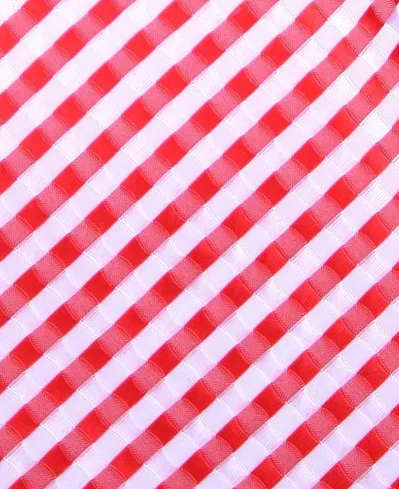 Red & White Extra Long Tie - 3XL Necktie