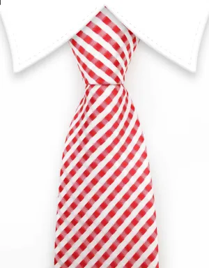 Red and White Seersucker Ties