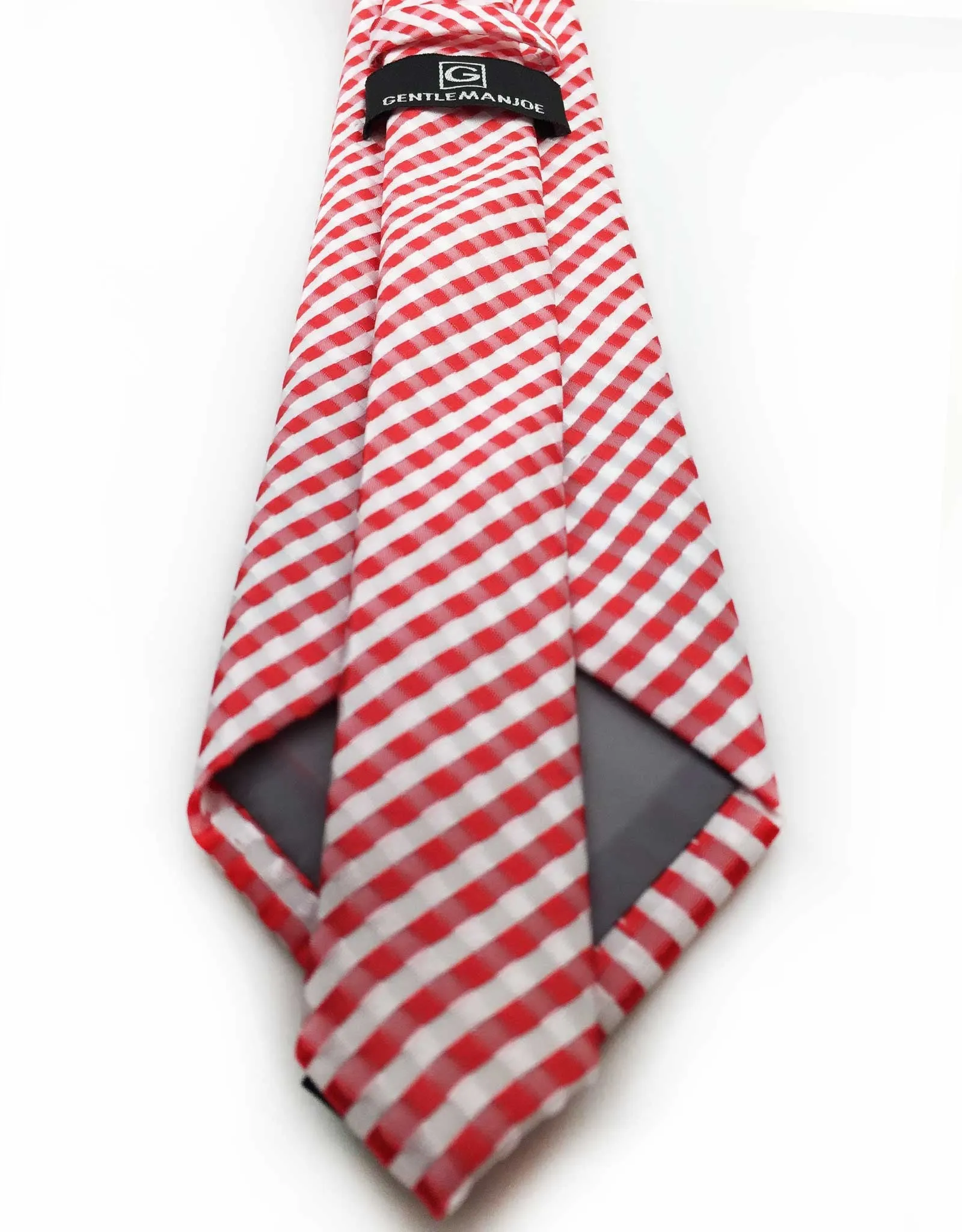 Red and White Seersucker Ties