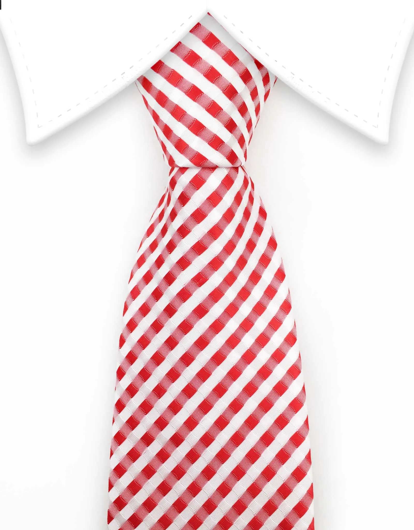 Red and White Seersucker Ties
