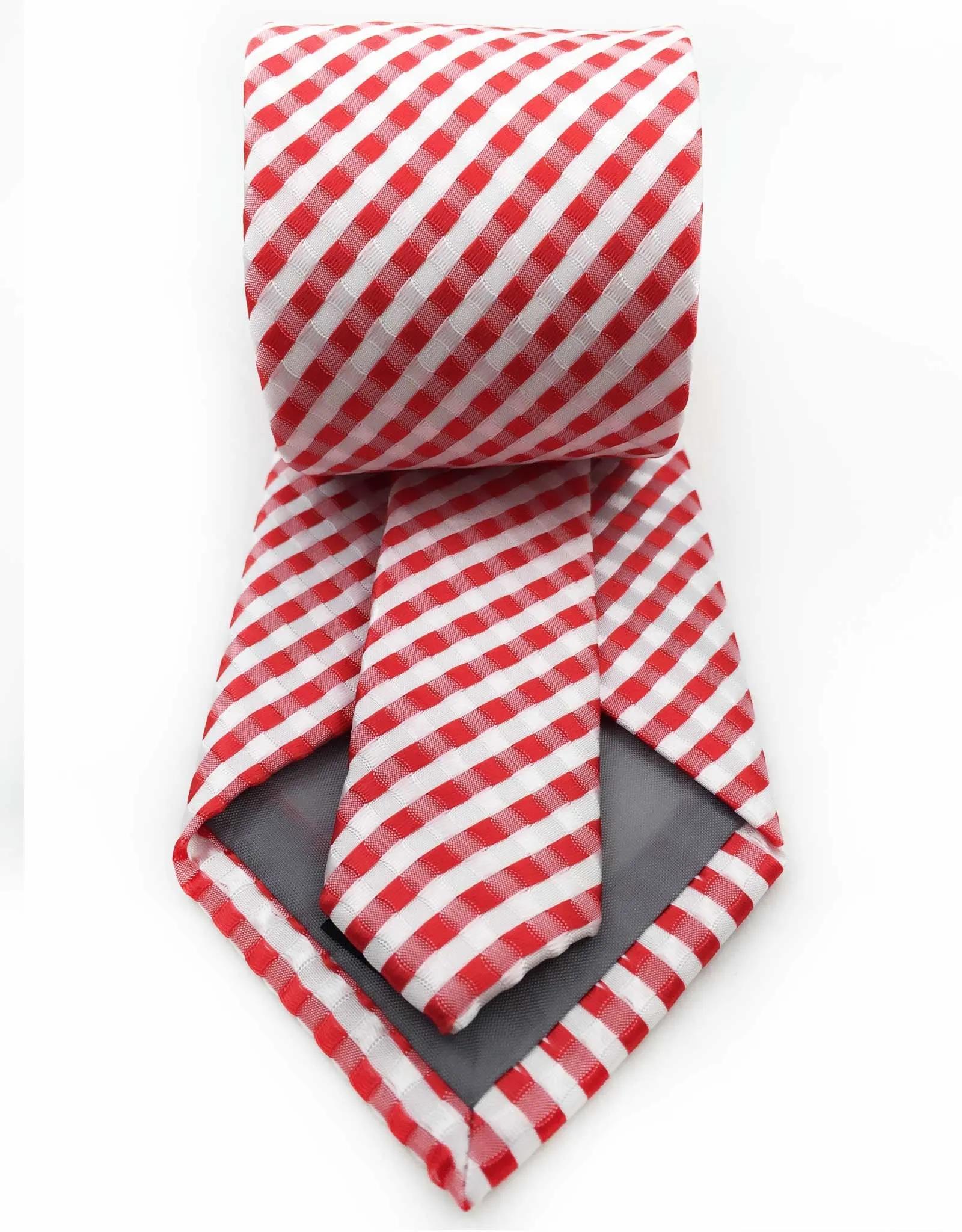 Red and White Seersucker Ties