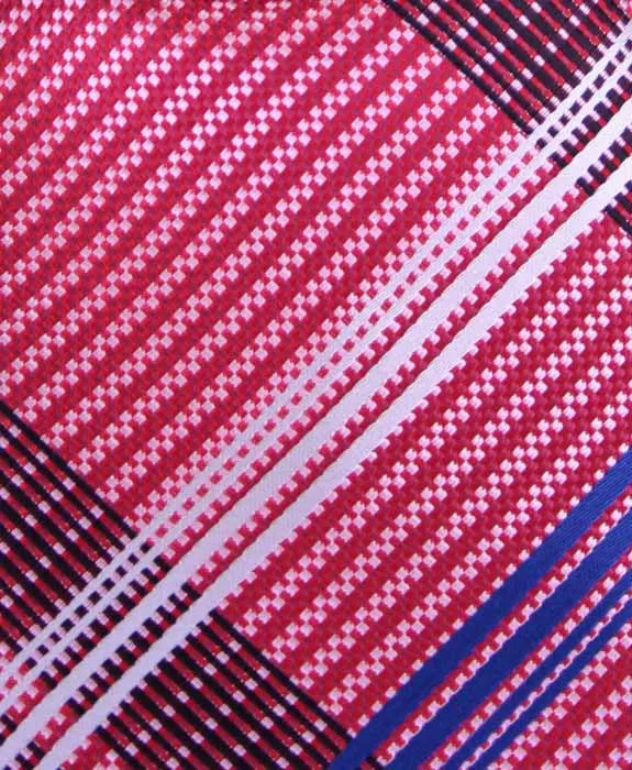 Red, White & Blue Plaid Tie