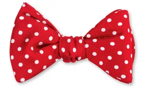 Red/ White Windsor Dots Bow Tie - B711