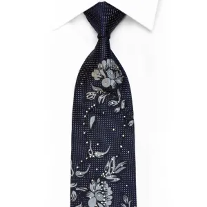 Rogers Dail Mens Black Rhinestone Necktie