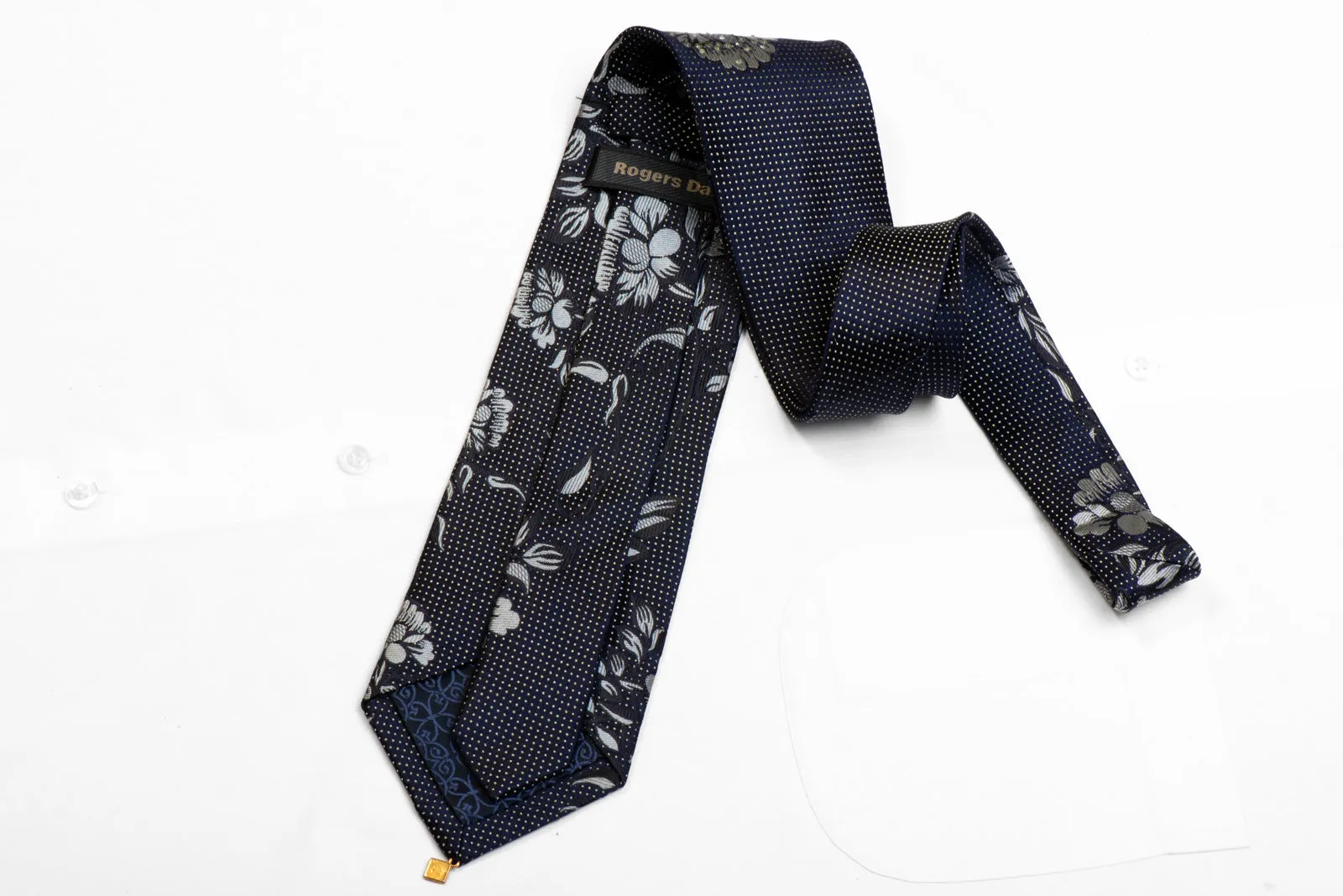 Rogers Dail Mens Black Rhinestone Necktie