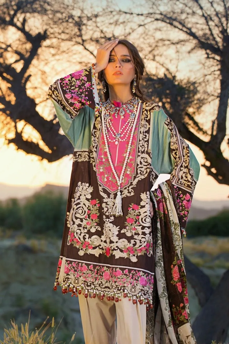 Sana Safinaz Winter Shawl Collection 2019 – 2B