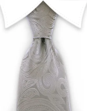 Silver Paisley Tie