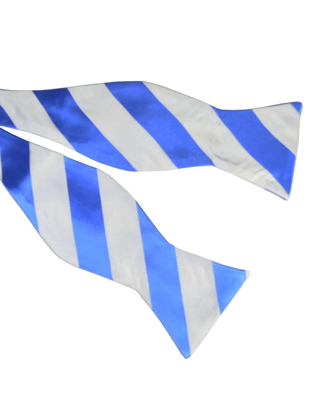 Sky Blue and White Silk Bow Tie