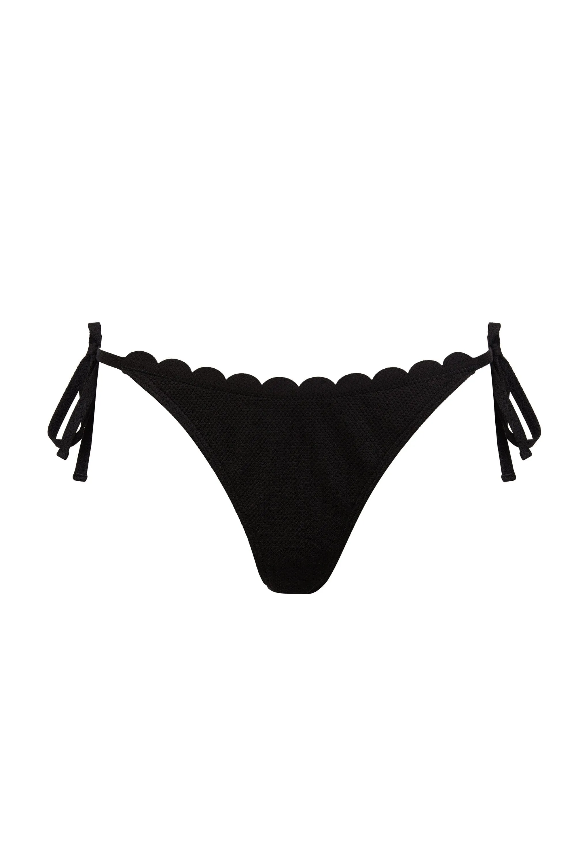 Sophia Mix & Match Black Scallop Tie Side Bikini Bottom