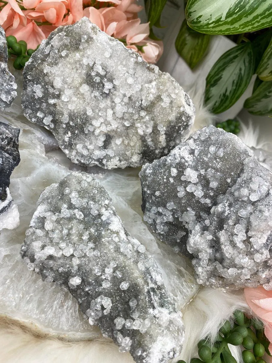Sparkle Gray Calcite Clusters