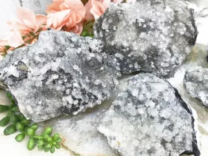 Sparkle Gray Calcite Clusters