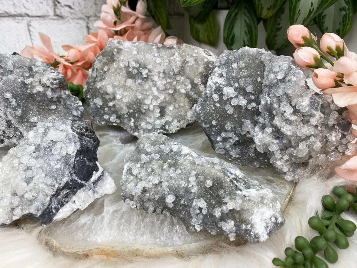 Sparkle Gray Calcite Clusters