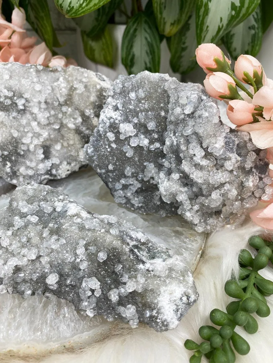 Sparkle Gray Calcite Clusters