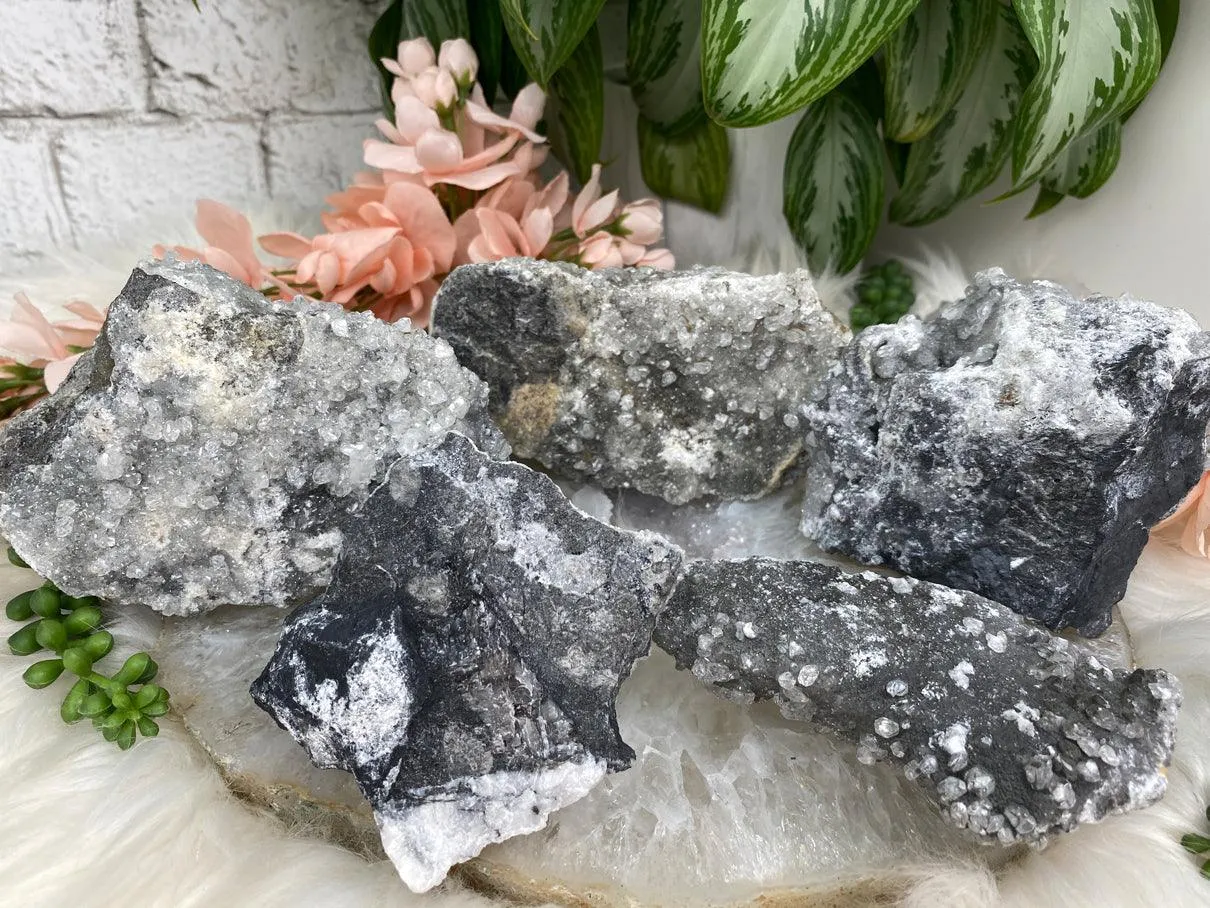 Sparkle Gray Calcite Clusters