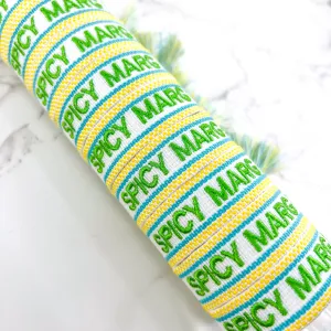 Spicy Marg Please Embroidered Bracelet