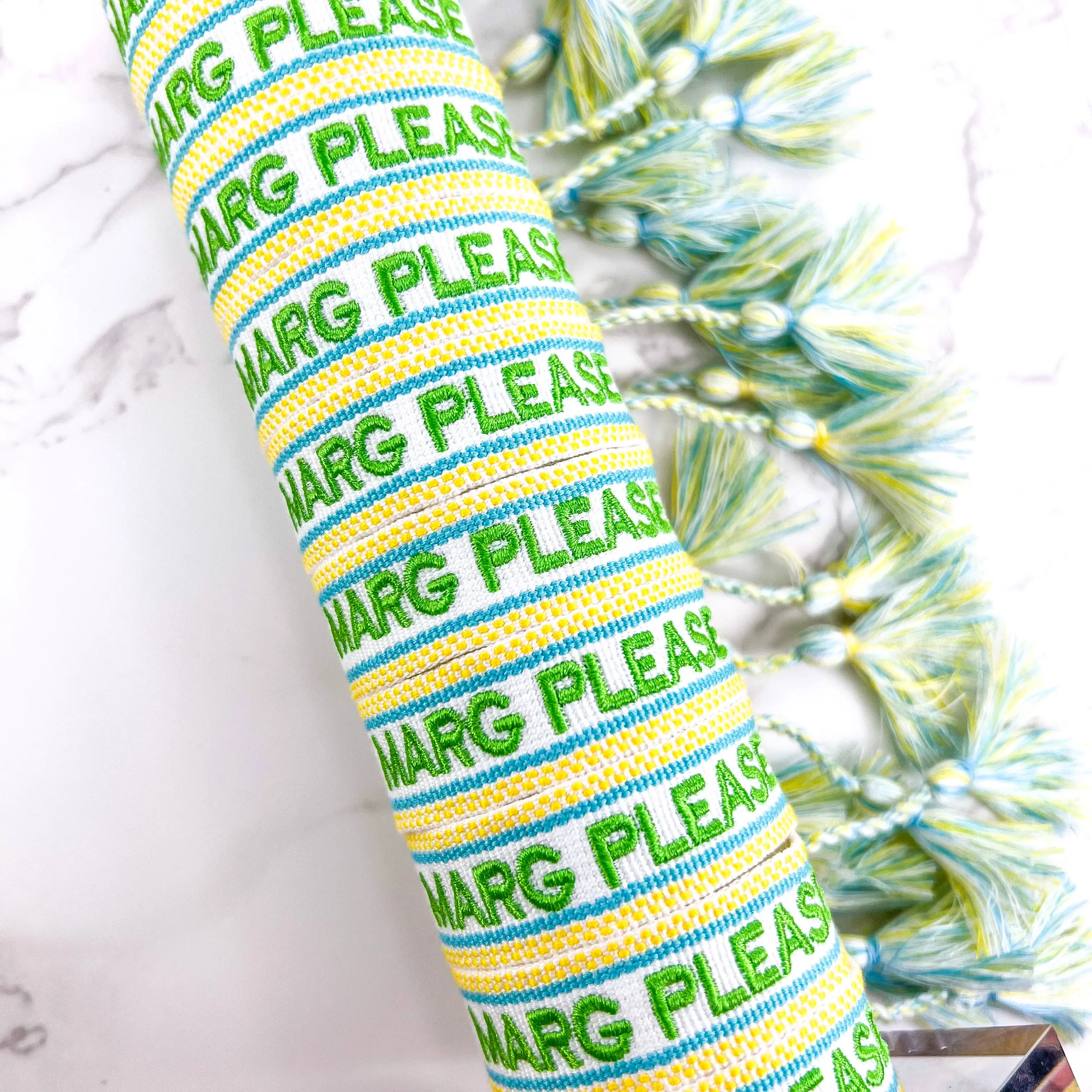 Spicy Marg Please Embroidered Bracelet
