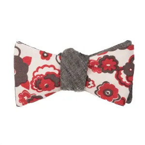 Summer Floral Twill Reversible Bow Tie