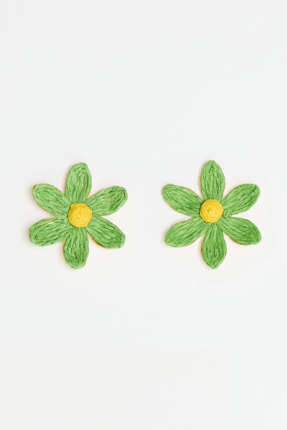 Summer Flower Earrings - Green