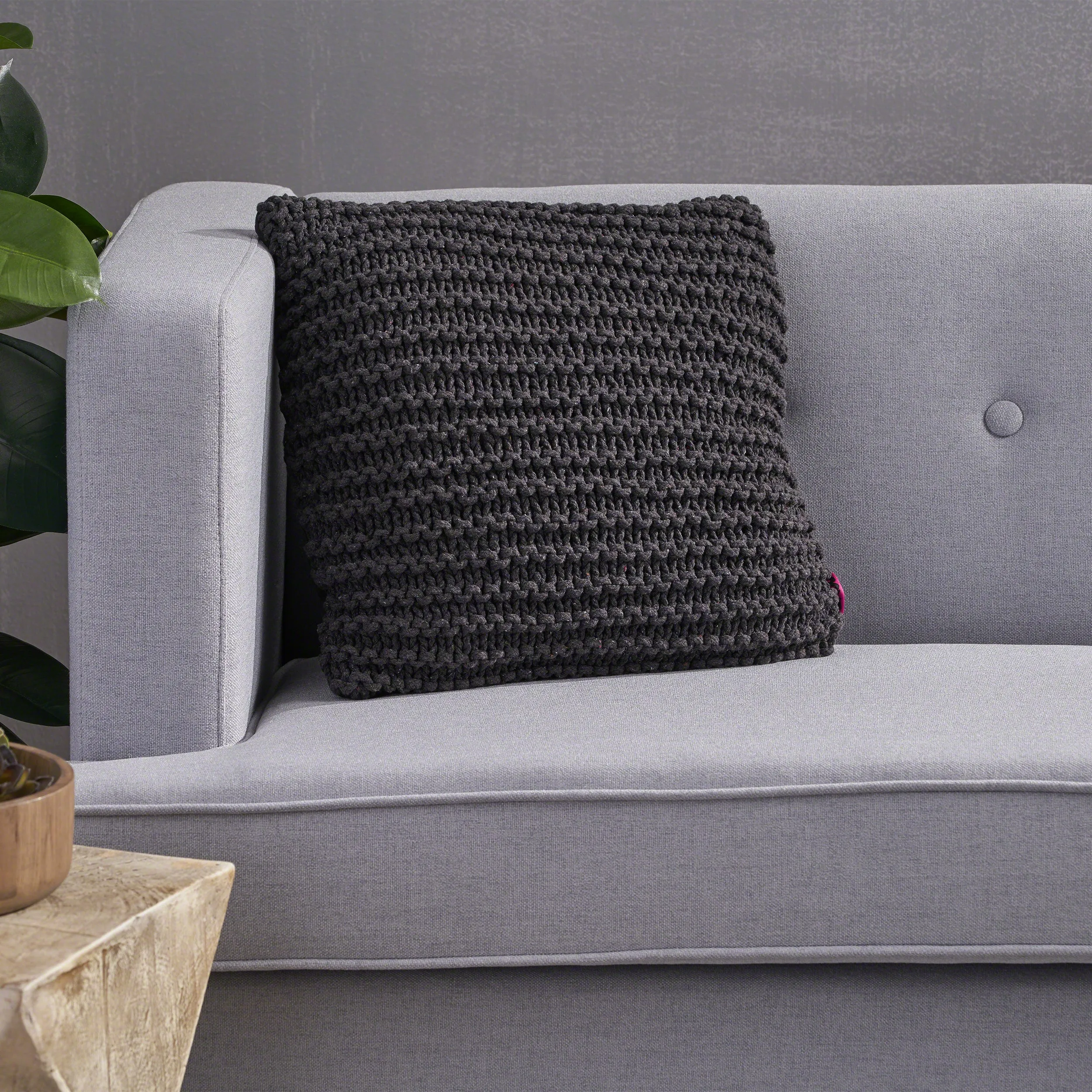 Tate Knitted Cotton Pillow